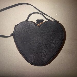 LC Lauren Conrad Black Heart Crossbody Bag